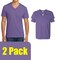 Gildan Men's Softstyle Short Sleeve V-Neck T-Shirt for DIY Projects & Printing, Heather Purple, S-5XL
